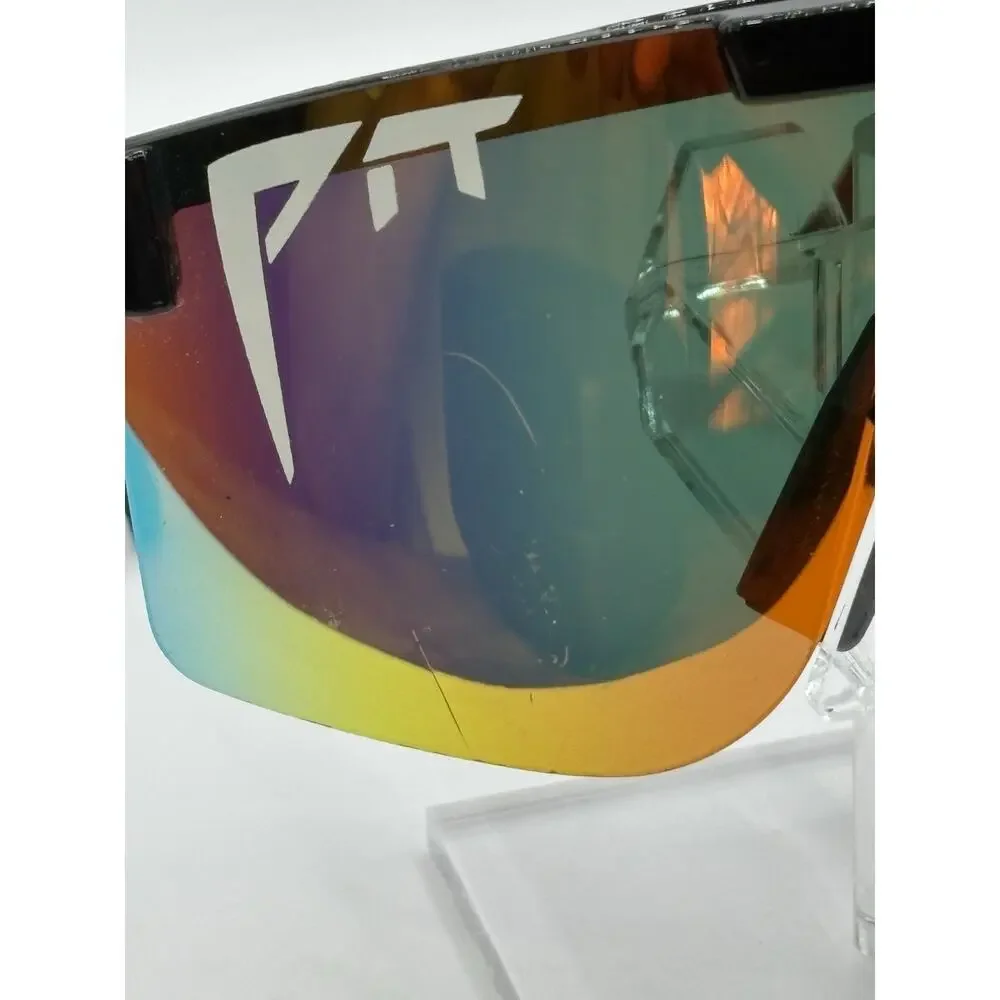 Pit Viper Shield Sunglasses Rainbow Mirror Wrap Sport Unisex MAS88R